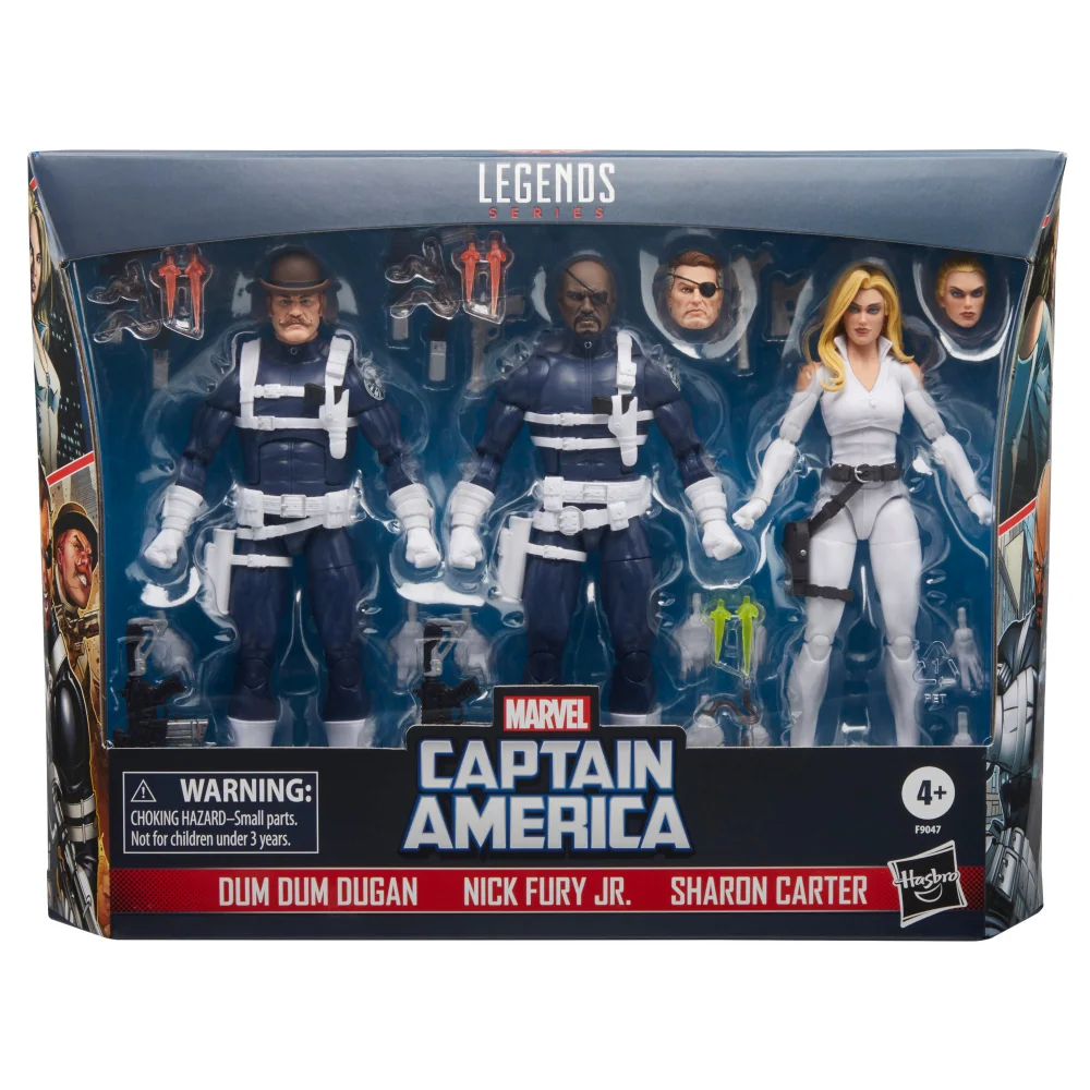Hasbro Marvel Legends Series Nick Fury Jr. Sharon Carter Dum Dum Dugan Comics 6" Action Figures Bild 1