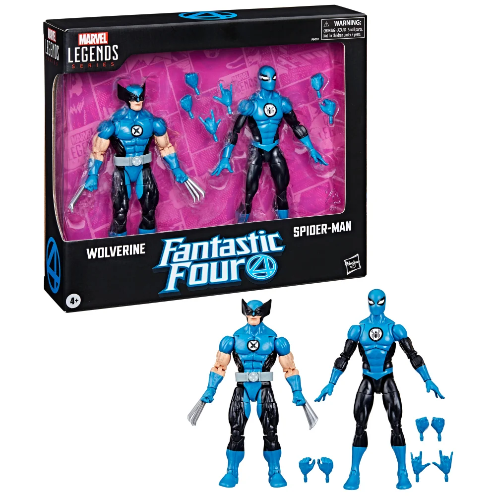 Hasbro Marvel Legends Series Wolverine and Spider-Man, Fantastic Four Comics 6" Action Figures Bild 1