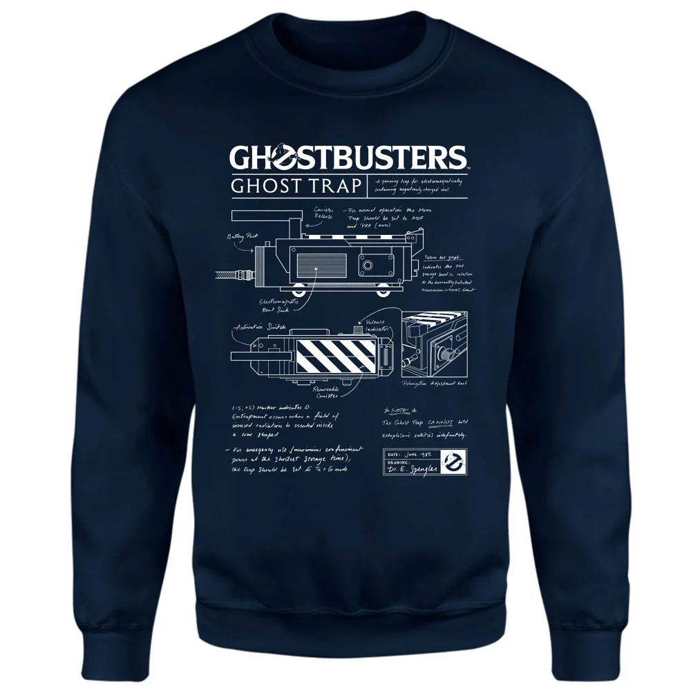 Ghostbusters Ghost Trap Schematic Sweatshirt - Navy - XS Bild 1