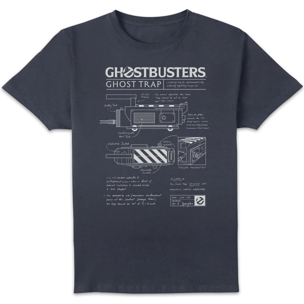 Ghostbusters Ghost Trap Schematic Men's T-Shirt - Navy - S Bild 1