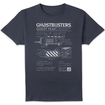 Ghostbusters Ghost Trap Schematic Men's T-Shirt - Navy