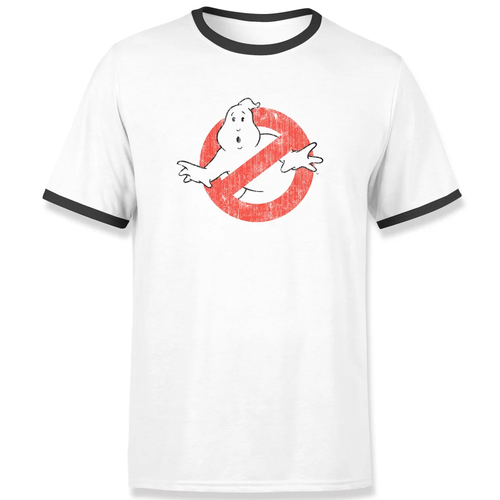 Ghostbusters Vintage Classic Logo Men's Ringer T-Shirt - White/Black - L Bild 1