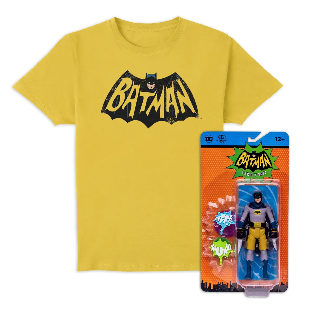 Batman 66 T-Shirt and McFarlane Action Figure Bundle - L Bild 1