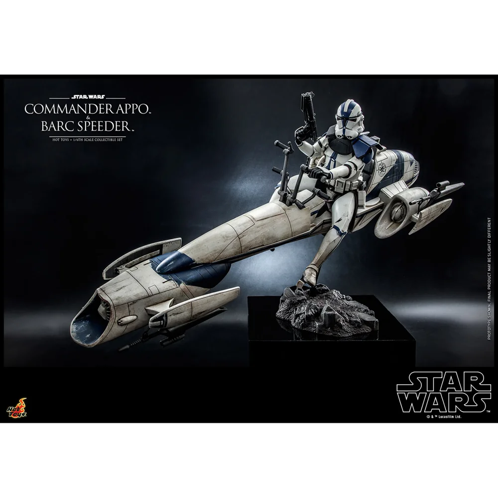 Hot Toys Star Wars: The Clone Wars 1:6 Scale Commander Appo with BARC Speeder Statue (31cm) Bild 1