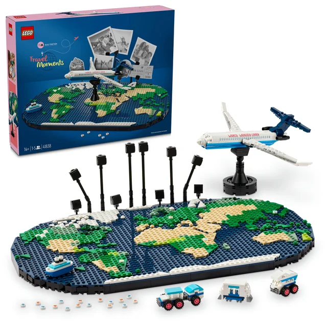 LEGO Family Travel Moments World Map Building Toy Set 1838