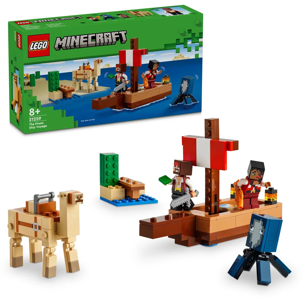LEGO Minecraft The Pirate Ship Voyage Building Toy Set 21259 Bild 1