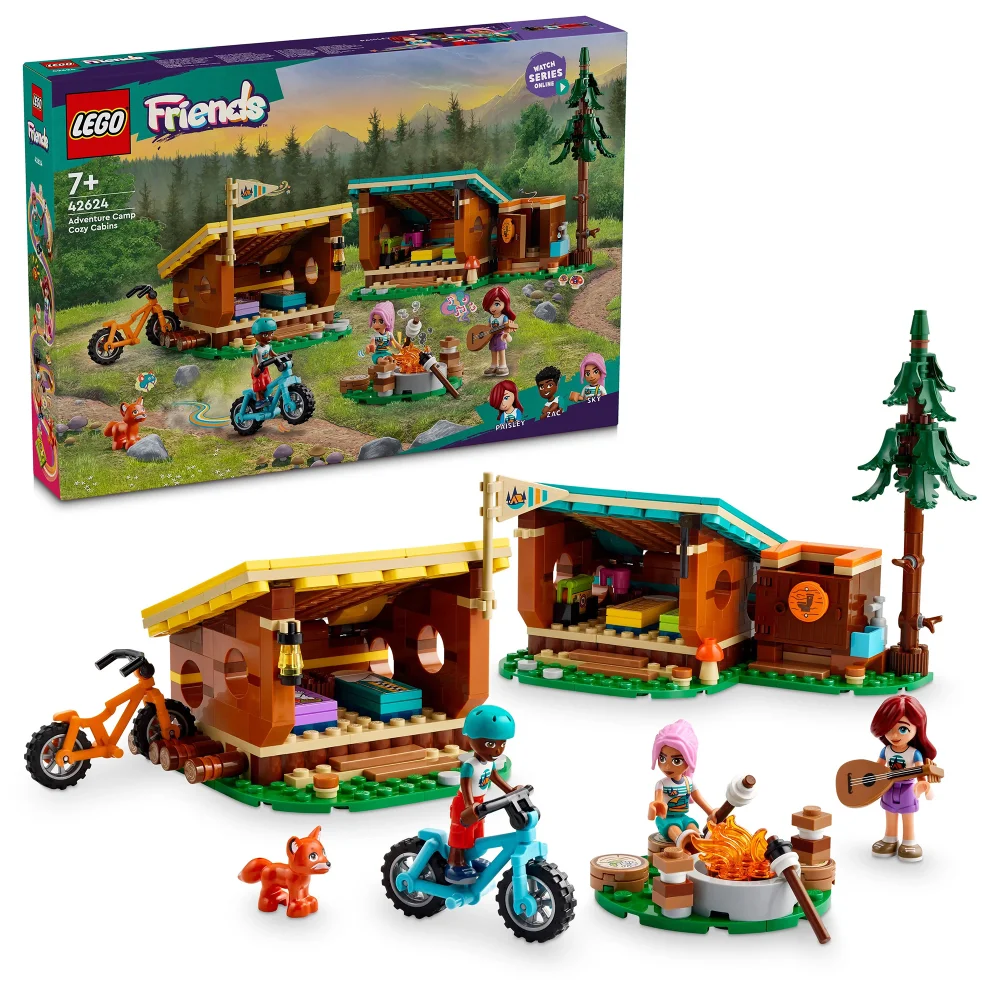 LEGO Friends Adventure Camp Cosy Cabins Building Toy 42624 Bild 1