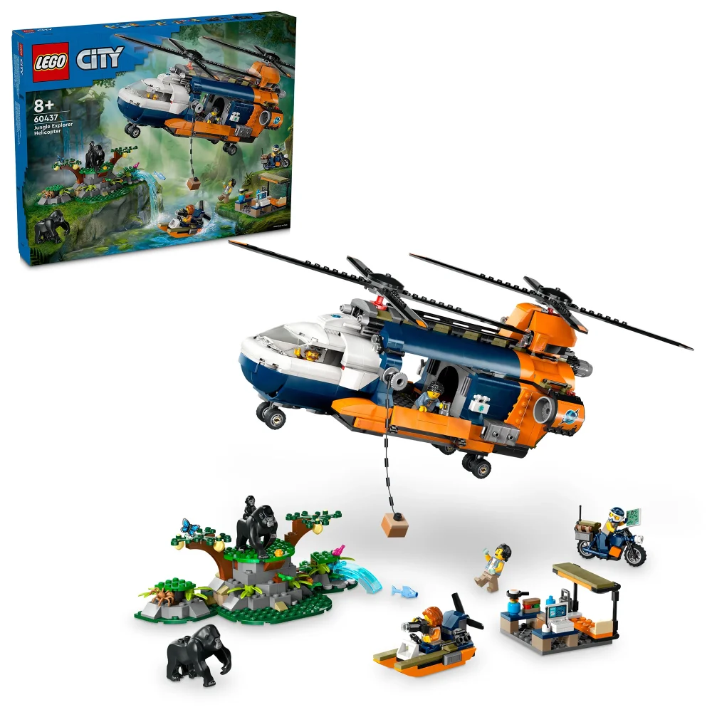 LEGO City Jungle Explorer Helicopter at Base Camp Set 60437 Bild 1