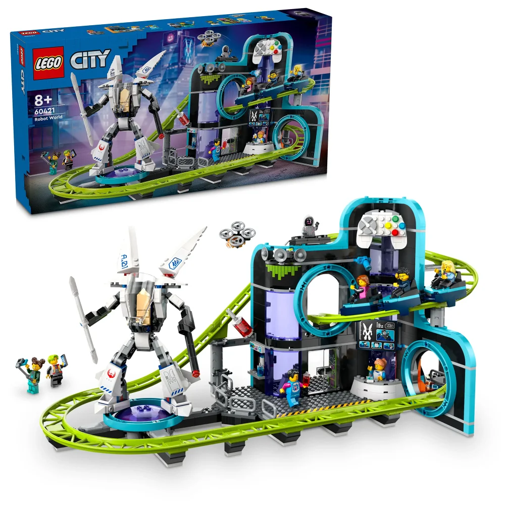 LEGO City Robot World Roller-Coaster Park Creative Toy 60421 Bild 1