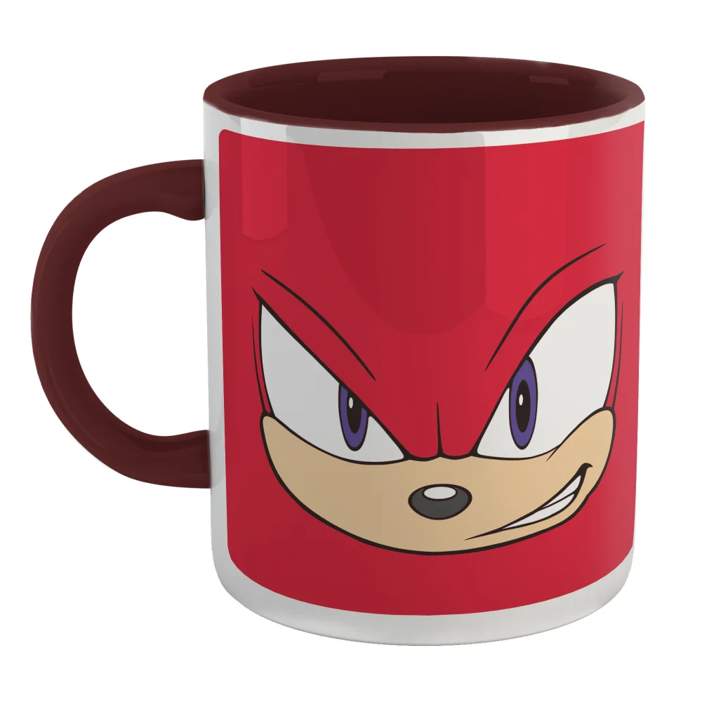 Sonic The Hedgehog Knuckles Face Mug - Burgundy Bild 1