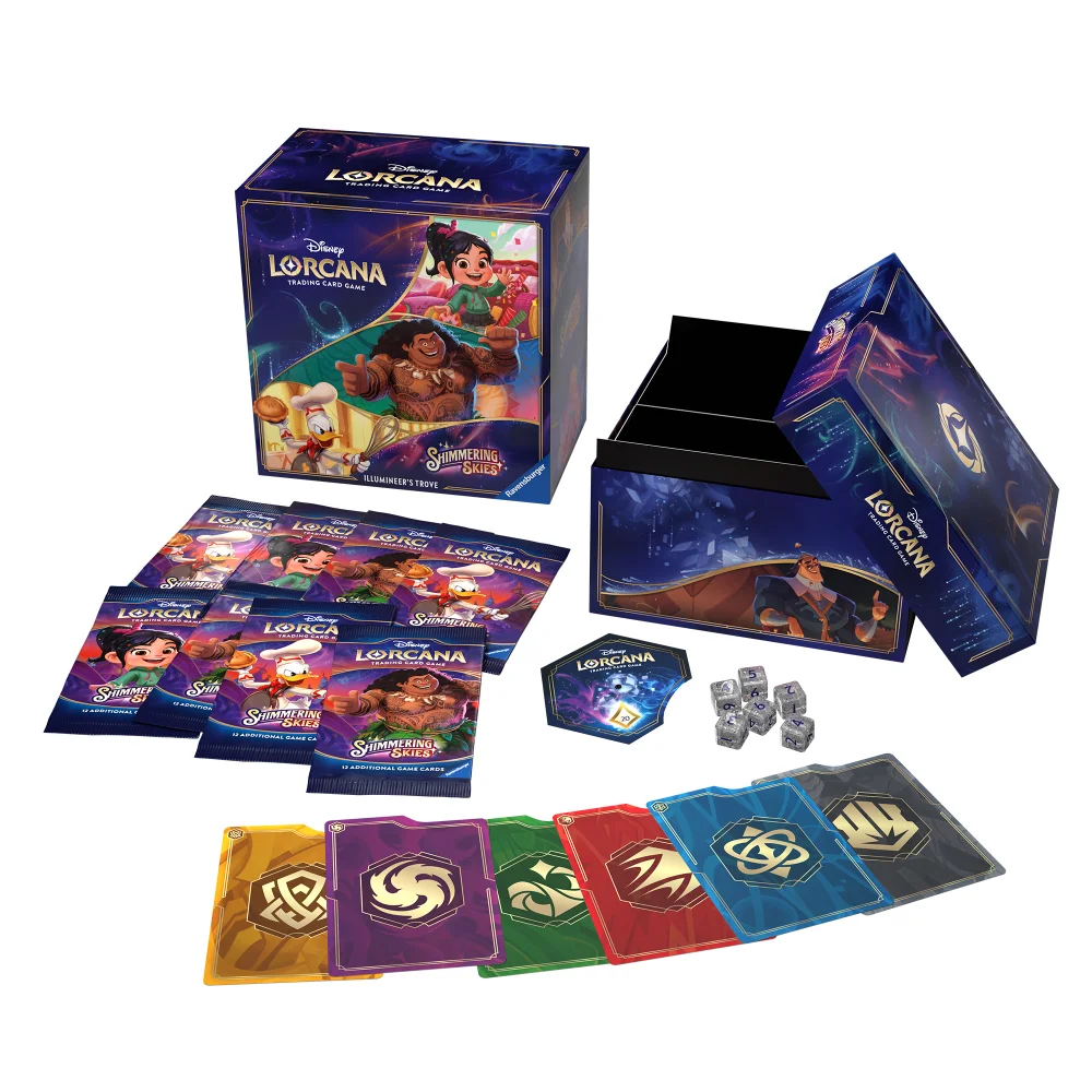 Disney Lorcana Trading Card Game Shimmering Skies Ilumuneer's Trove Set Bild 1