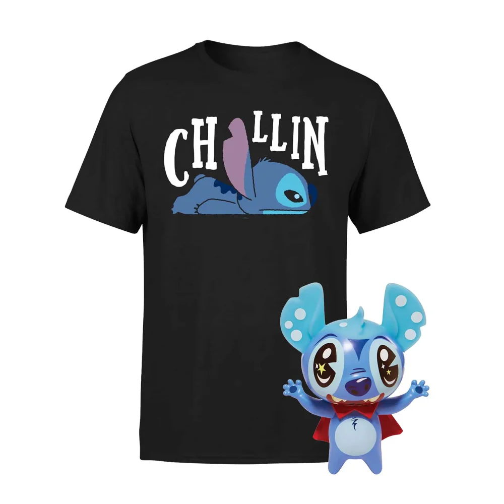 Miss Mindy Presents Disney Super Hero Stitch Vinyl Figurine & T-Shirt Bundle - Adults - XXL Bild 1