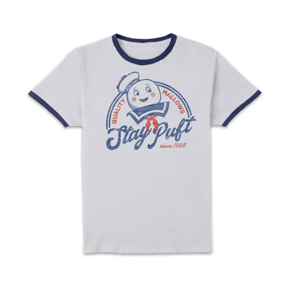 Ghostbusters Stay Puft Unisex Ringer T-Shirt - White/Navy - S Bild 1