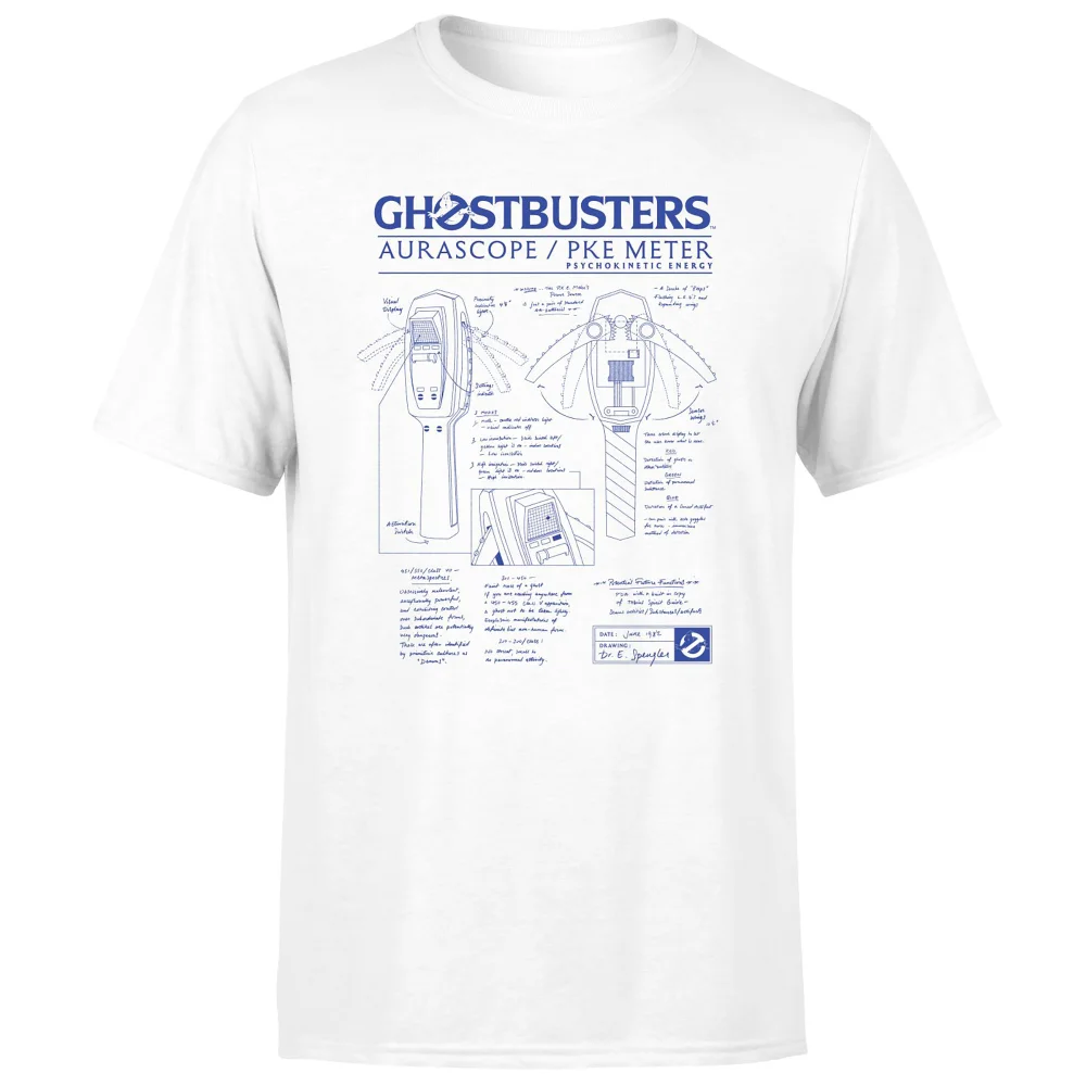 Ghostbusters PKE Schematic Unisex T-Shirt - White - XXL Bild 1