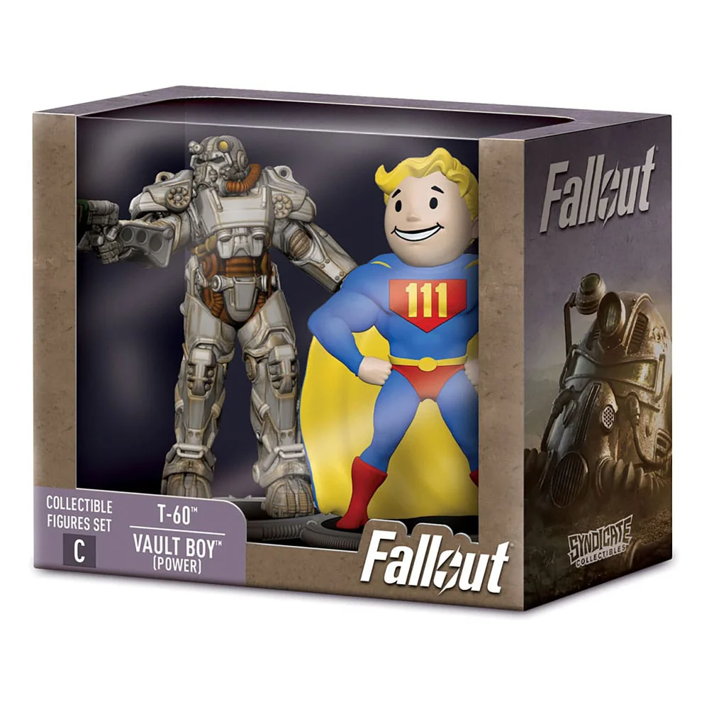 Fallout Mini Figures 2-Pack Set C T-60 & Vault Boy (Power) 7 cm Bild 1