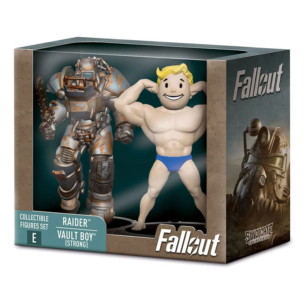 Fallout Mini Figures 2-Pack Set E Raider & Vault Boy (Strong) 7 cm Bild 1