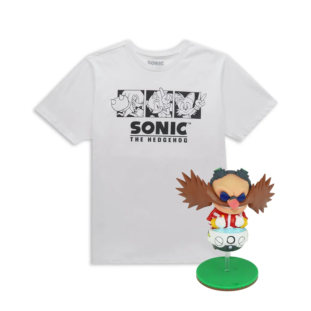 Sonic The Hedgehog Dr Eggman Figure & T-Shirt Bundle - XXL Bild 1