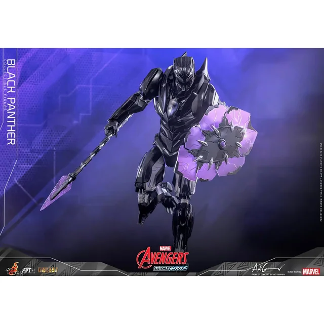 Hot Toys 1:6 Scale Marvel Black Panther Mech Strike Statue