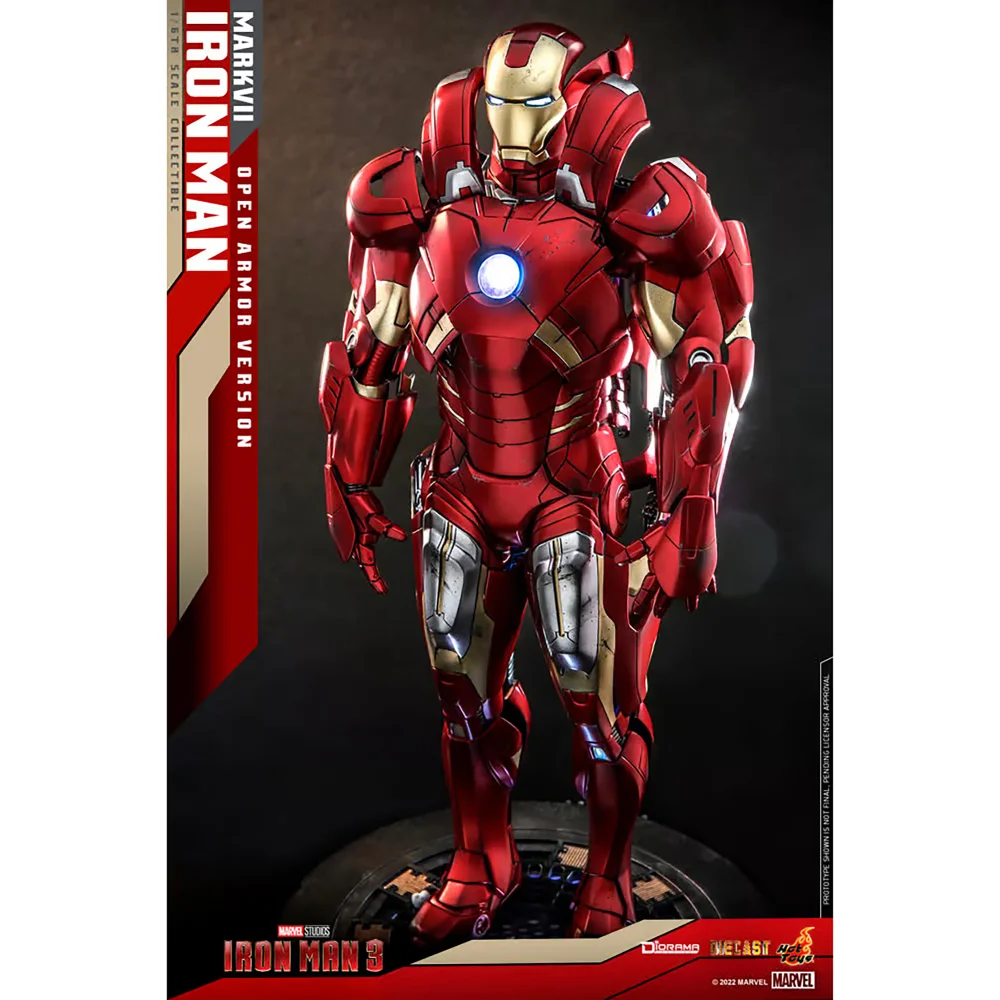 Hot Toys 1:6 Scale Marvel Iron Man 3 - Iron Man Mark VII Open Version Statue Bild 1