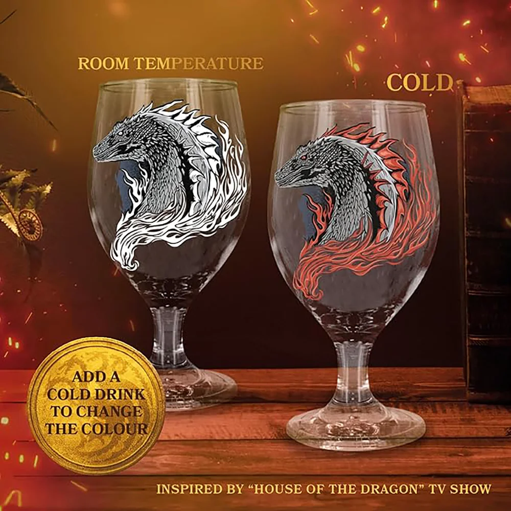 House of The Dragon Colour Changing Glass Goblet Bild 1