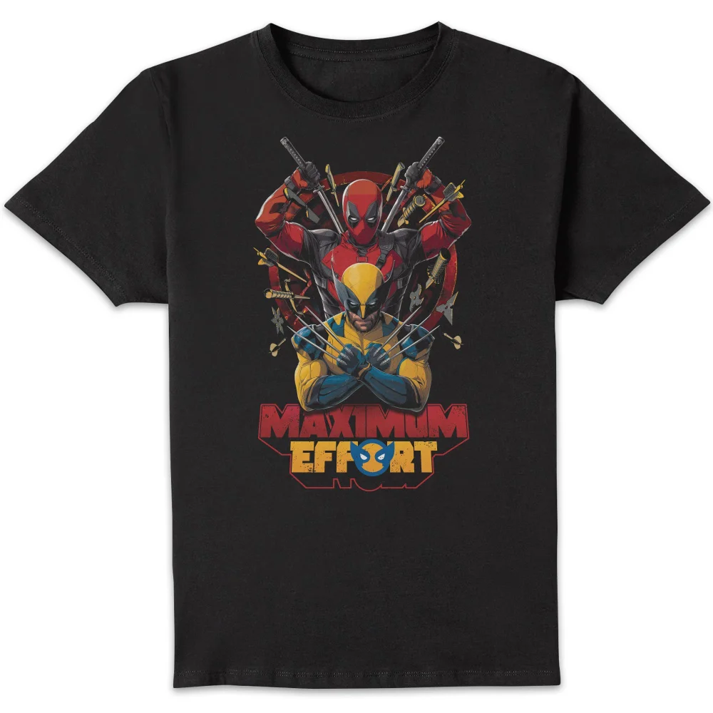 Deadpool & Wolverine Maximum Effort Unisex T-Shirt - Black - XS Bild 1