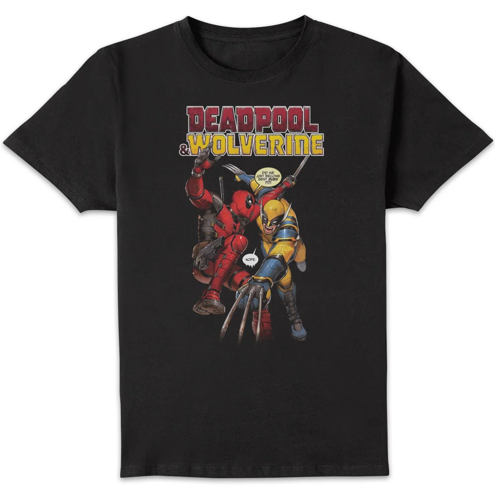Deadpool & Wolverine Fight Unisex T-Shirt - Black - XS Bild 1