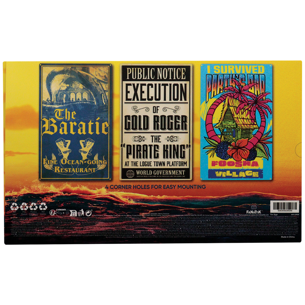 One Piece Set of 3 Tin Signs Bild 1