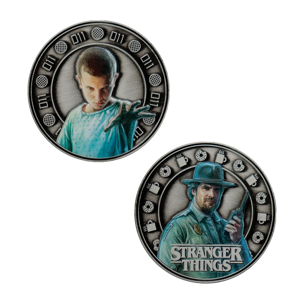 Stranger Things Eleven and Hopper Coin Bild 1