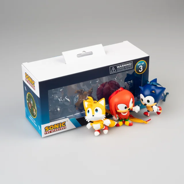 Sonic The Hedgehog Set Of 3 Christmas Ornaments