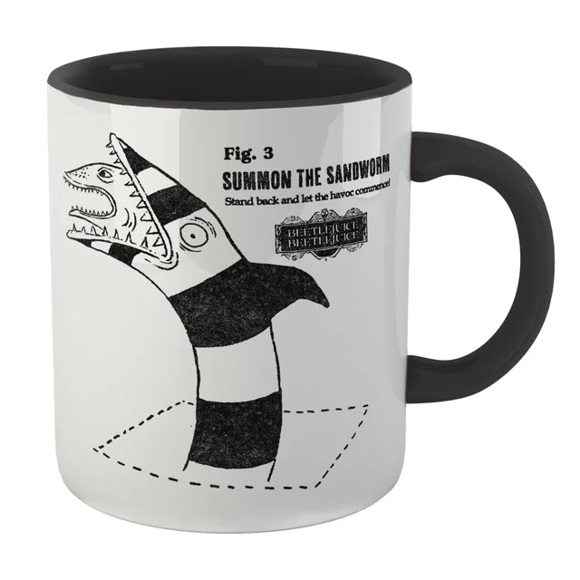 Beetlejuice Sandworm Instructional Mug - Black