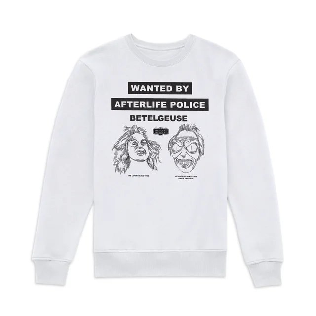 Beetlejuice Wanted Poster Sweatshirt - White