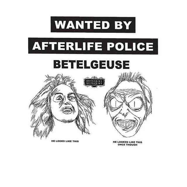 Beetlejuice Wanted Poster Sweatshirt - White