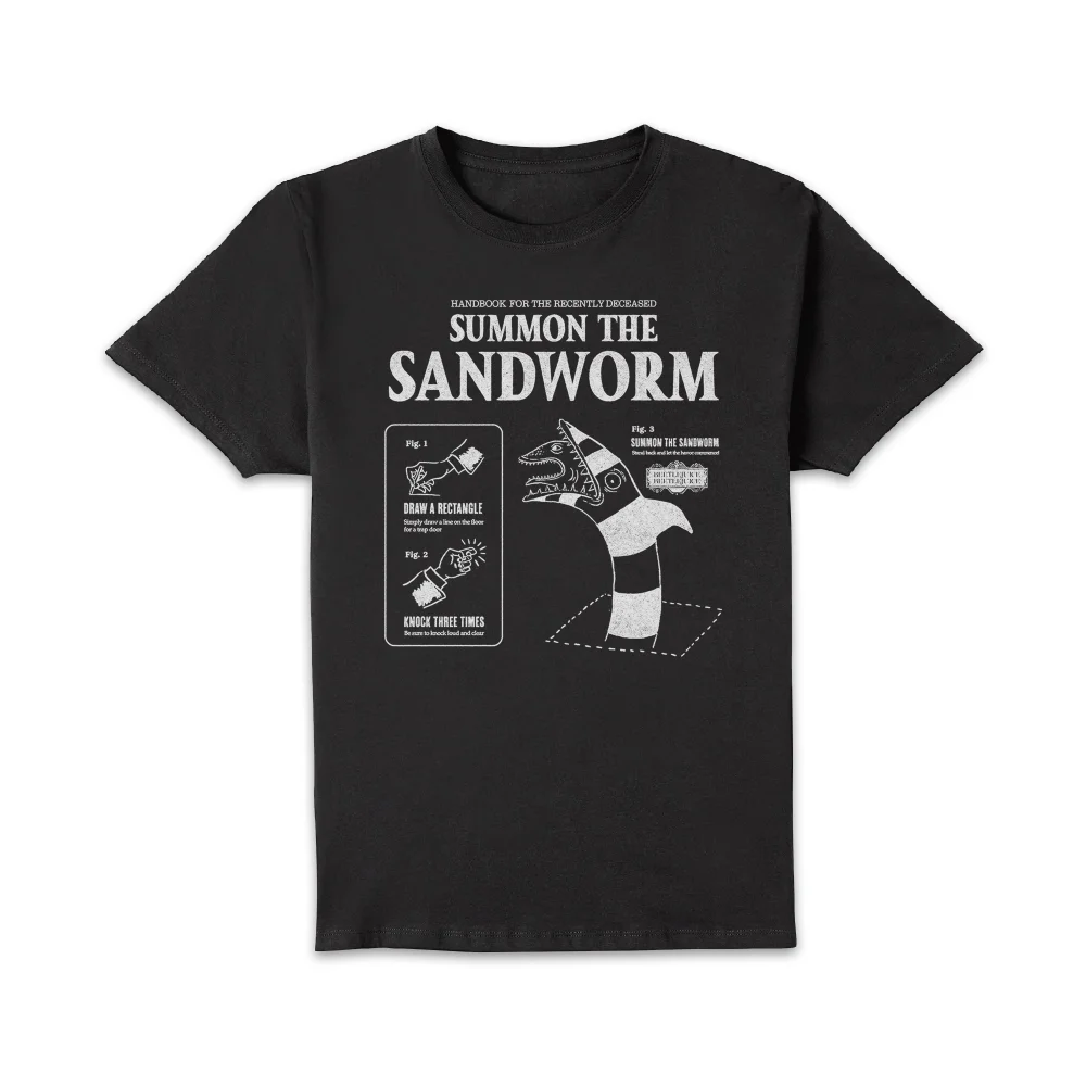 Beetlejuice Sandworm Instructional Unisex T-Shirt - Black - S Bild 1