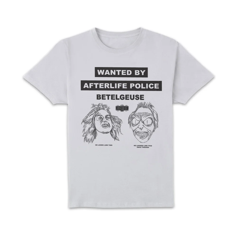 Beetlejuice Wanted Poster Unisex T-Shirt - White - S Bild 1