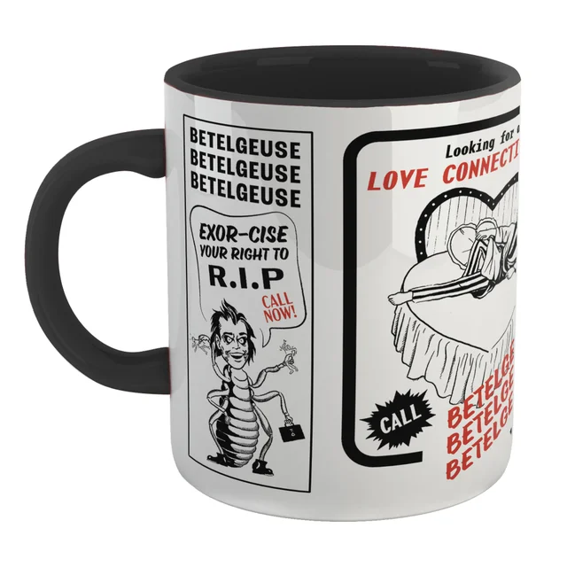 Beetlejuice Call Now Mug - Black