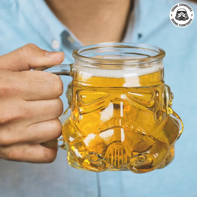 Original Stormtrooper Beer Glass (600ml), based on the Original Stormtrooper Helmet design
