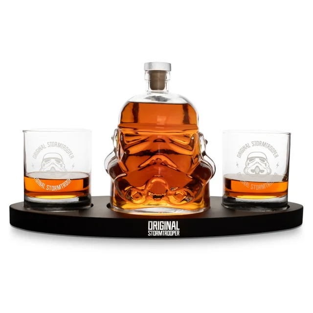 Original Stormtrooper Decanter Set, Original Design Decanter with 2 glasses and a tray