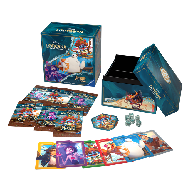 Disney Lorcana Trading Card Game Azurite Sea Illumineer's Trove Set