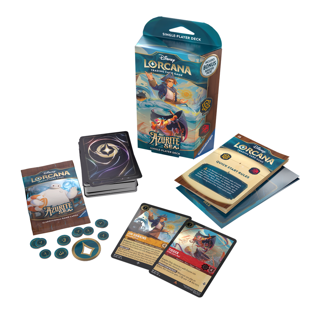 Disney Lorcana Trading Card Game Azurite Sea Amber & Ruby Starter Deck Bild 1