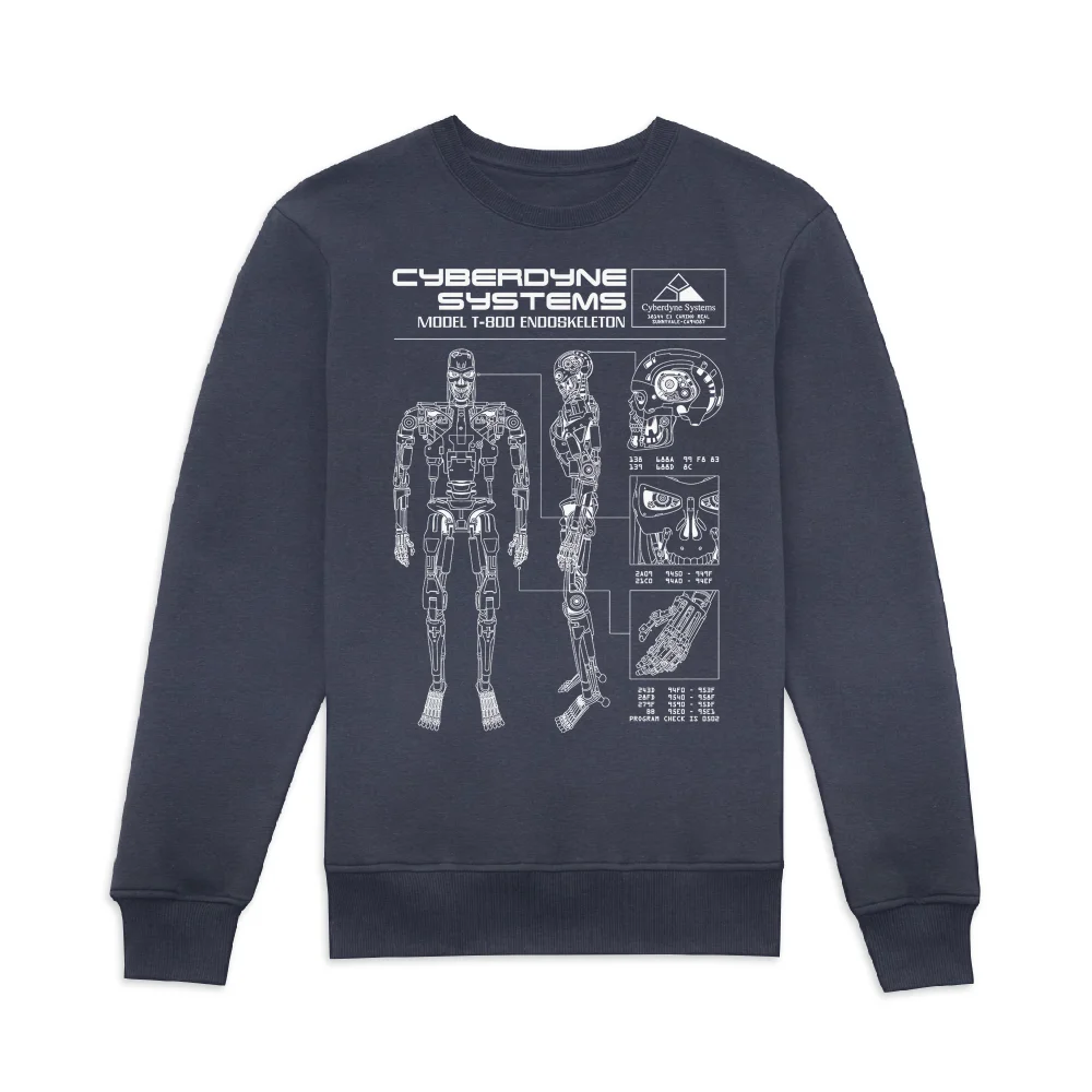 The Terminator T-800 Schematic Drk2 Sweatshirt - Navy - S Bild 1
