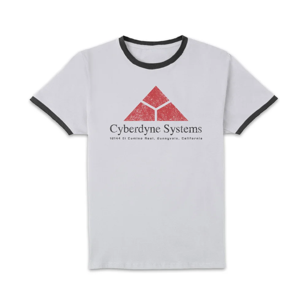 The Terminator Cyberdyne Systems Logo Unisex Ringer T-Shirt - White/Black - S Bild 1