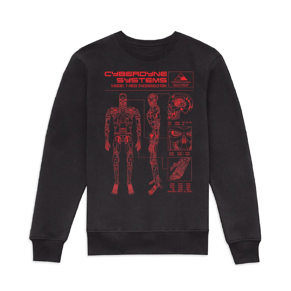The Terminator T-800 Schematic Sweatshirt - Black - XXL Bild 1