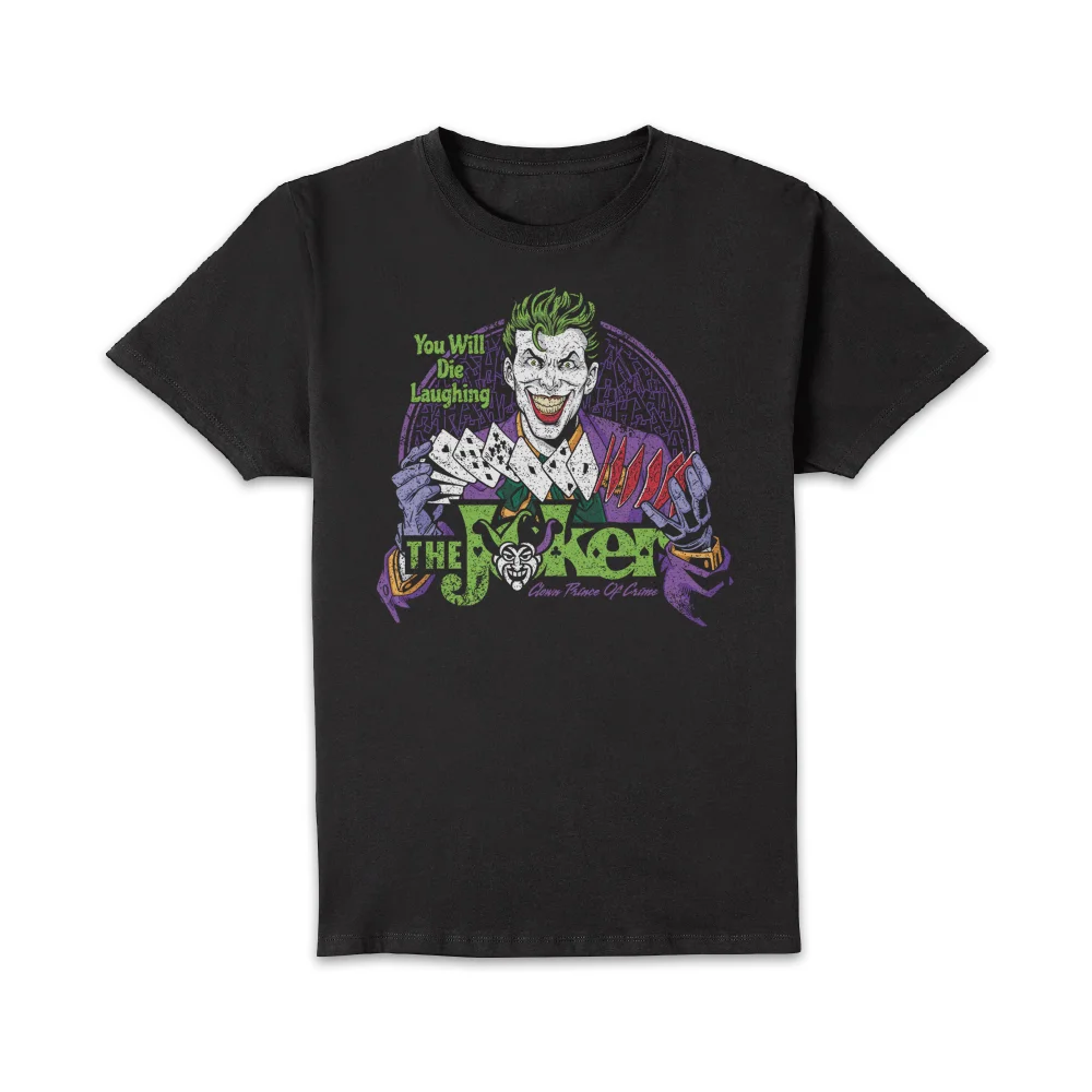 Joker Die Laughing Unisex T-Shirt - Black - L - Schwarz Bild 1