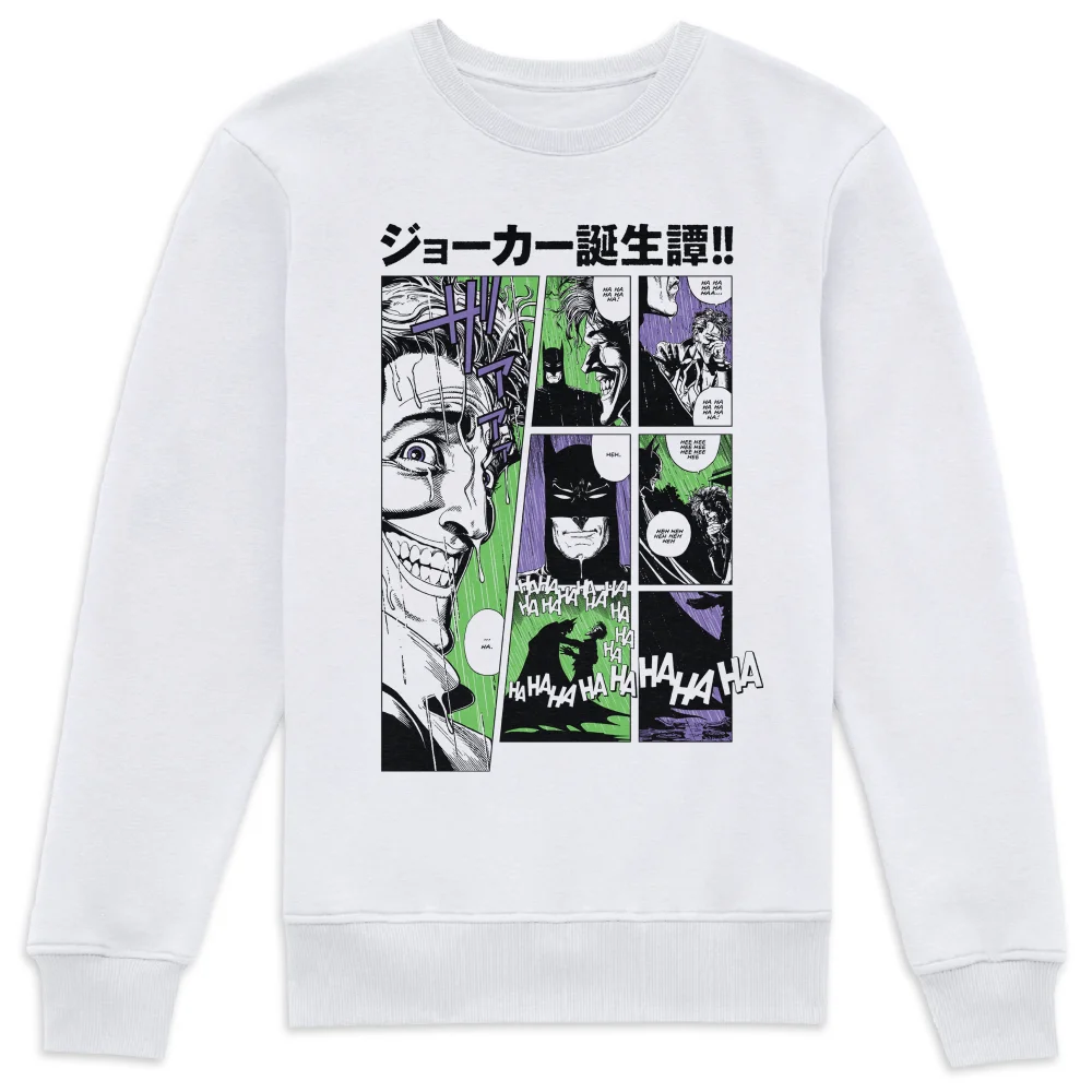 Joker Manga-ha-ha Sweatshirt - White - XS - Weiß Bild 1