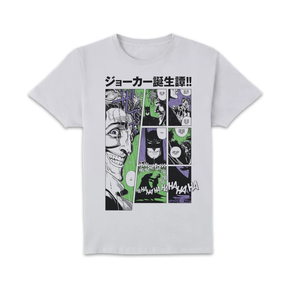 Joker Manga-ha-ha Unisex T-Shirt - White - M - Weiß Bild 1