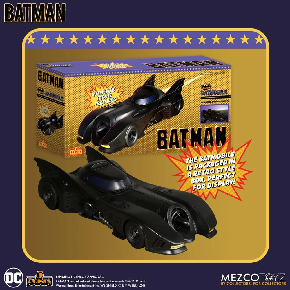 Mezco Batman (1989) 5 Points Batmobile Deluxe Bild 1