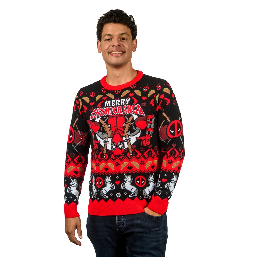 Deadpool Merry Chimichanga Knitted Christmas Jumper - XL Bild 1