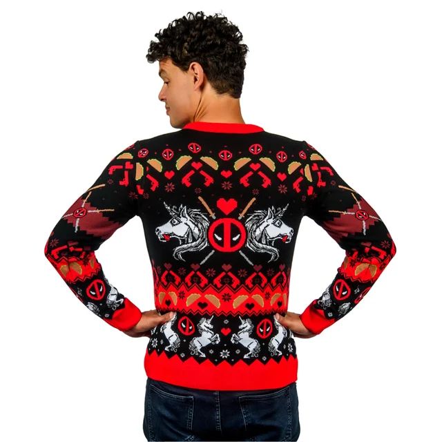 Deadpool Merry Chimichanga Knitted Christmas Jumper