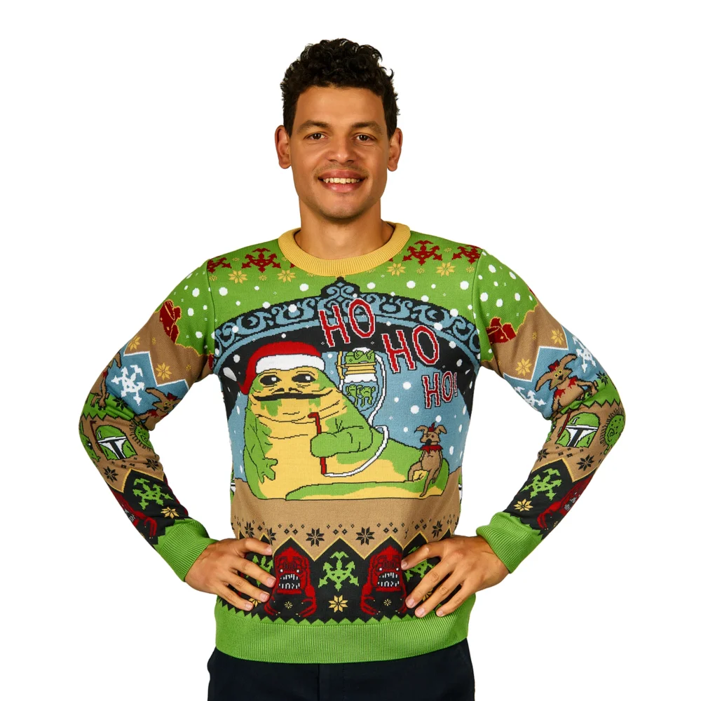 Star Wars Jabba the Hutt Knitted Christmas Jumper - M Bild 1