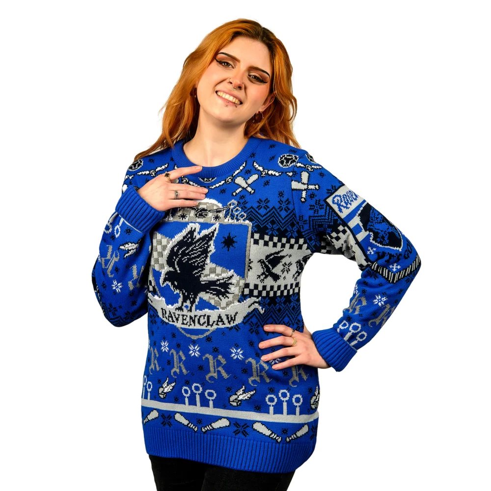 Harry Potter Ravenclaw Quidditch Knitted Christmas Jumper - 3XL Bild 1